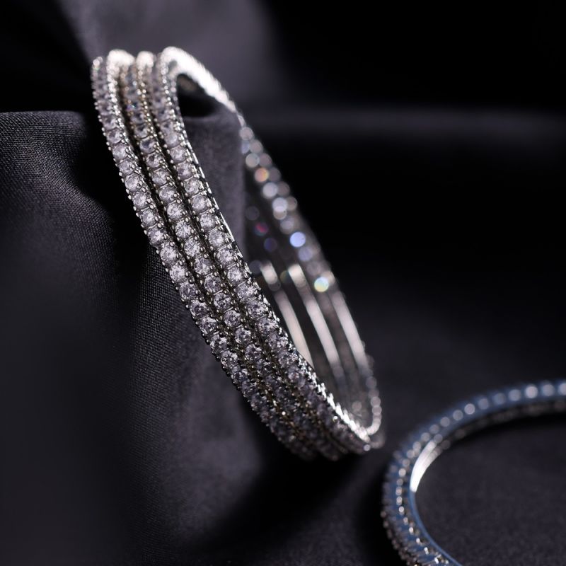 Sleek Path Shimmering Bangle