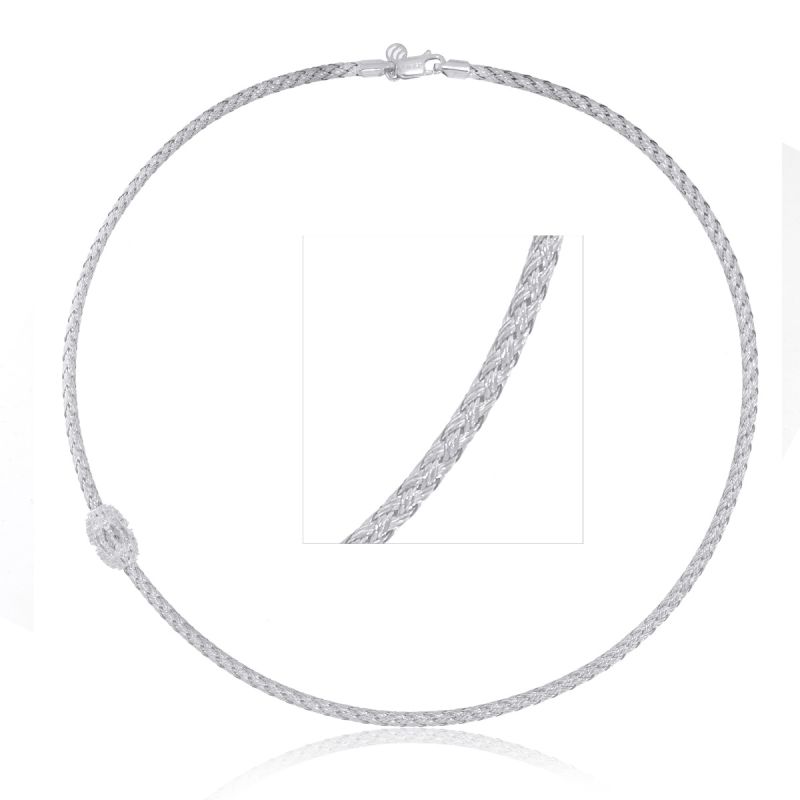 Aesthetic Knot Silver Necklace