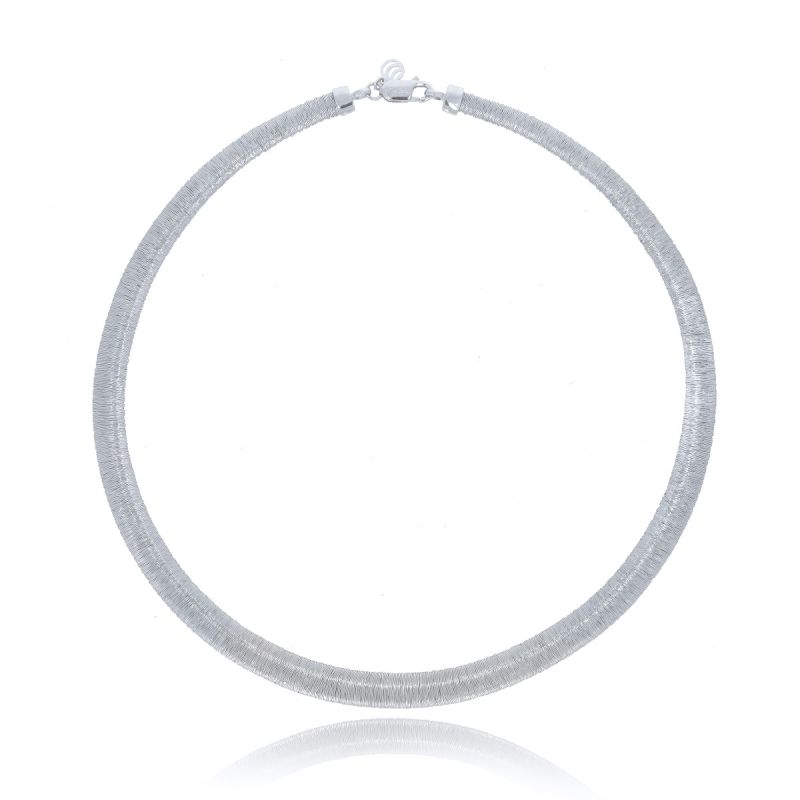 Enchanting Oval Silver Necklace