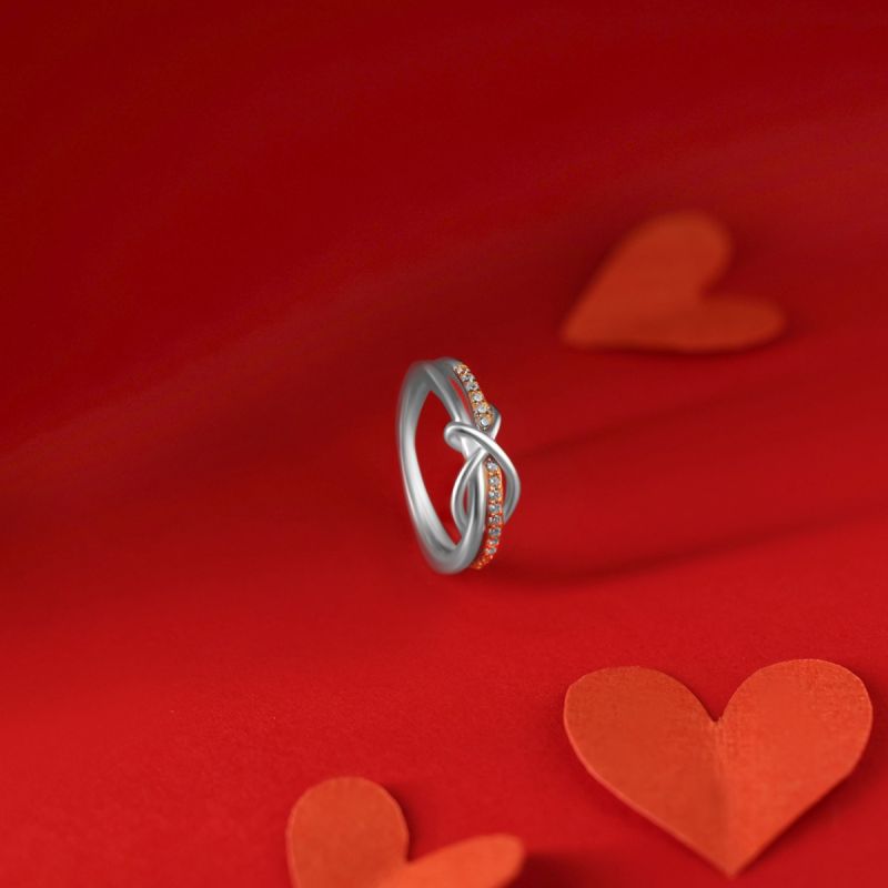 Cross My Heart Silver Ring