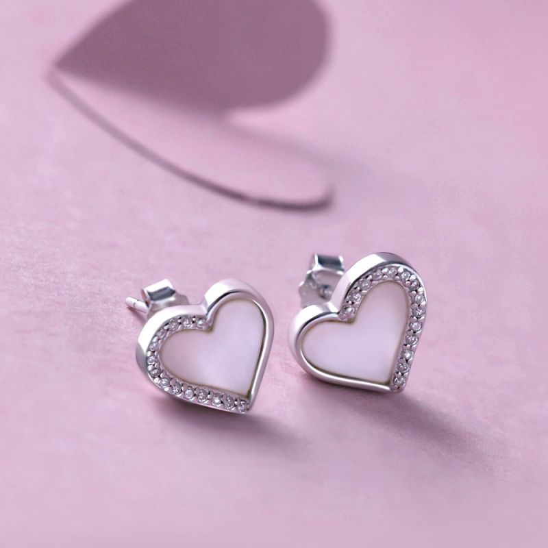 Love Is In The Air Silver Earrings